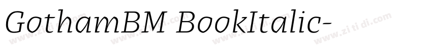 GothamBM BookItalic字体转换